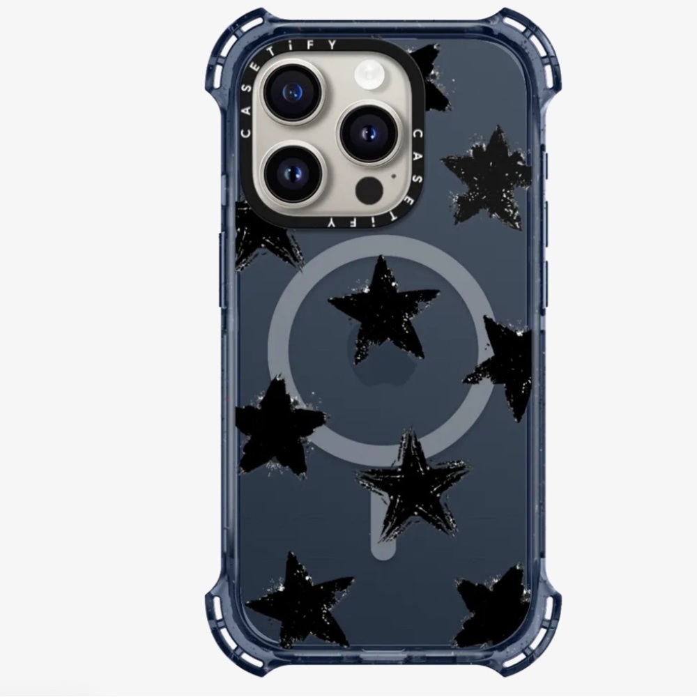 CASETiFY iPhone 12Pro - Monochrome Impact Case Pattern Star in Classic Blue